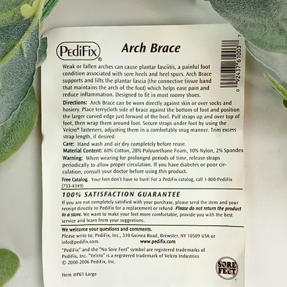 PediFix Arch Brace Size Large Fits Women's 11+ Men's 9+ - Picture 2 of 5